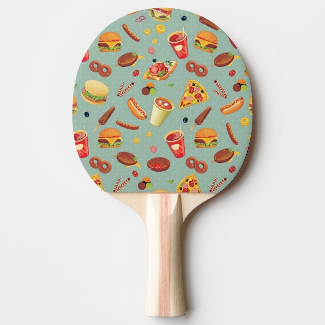 Elegant Fast Food Pattern Ping-Pong Paddle (Front)