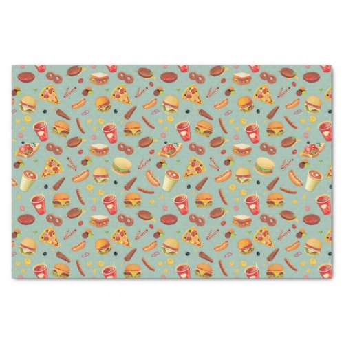 Elegant Fast Food Pattern Tissue Paper