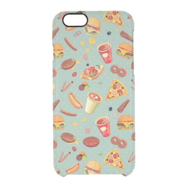 Elegant Fast Food Pattern Uncommon iPhone Case (Back)