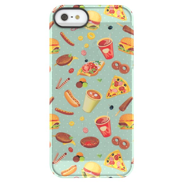 Elegant Fast Food Pattern Uncommon iPhone Case (Back)