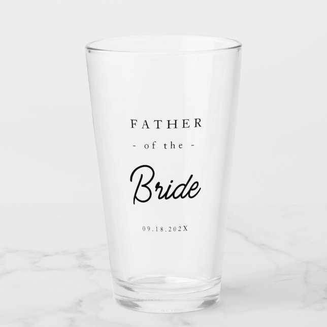 Elegant Father of the Bride Glass (Front)