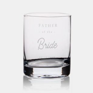 Elegant Father of the Bride Rocks Glass