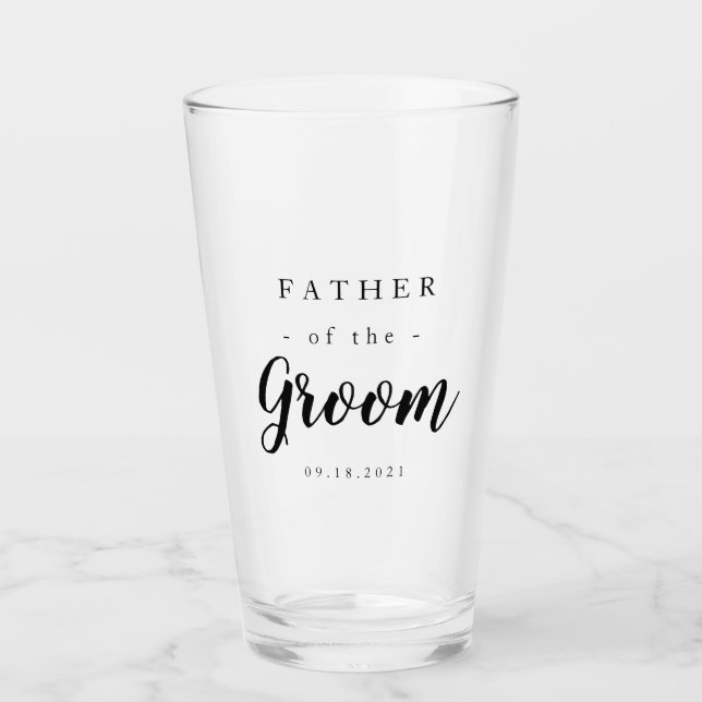 Elegant Father of the Groom Glass (Front)