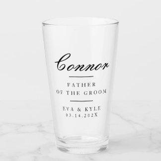 Elegant Father of the Groom Glass