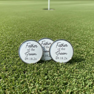 Elegant Father of the Groom Golf Ball Marker