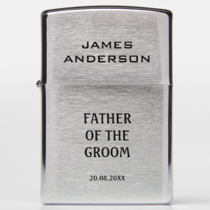 Elegant Father Of The Groom Personalized Zippo Lighter