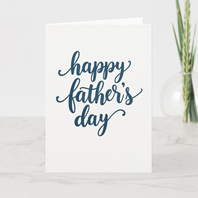 Elegant Fathers Day Lettering Card (Front)