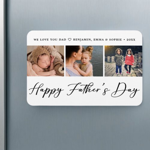 Elegant Fathers Day Photo Magnet
