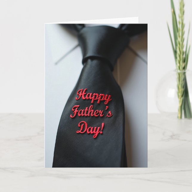 Elegant Fathers Day Tie Card (Front)