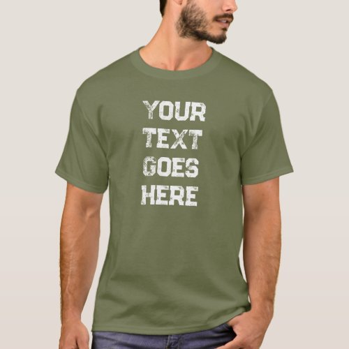 Elegant Fatigue Green Mens Modern Template Trendy T_Shirt