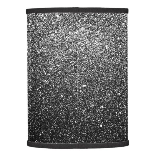 Elegant Faux Black Glitter Lamp Shade (Back)