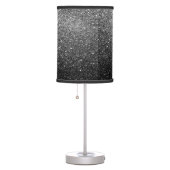 Elegant Faux Black Glitter Table Lamp (Right)