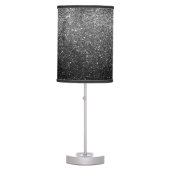 Elegant Faux Black Glitter Table Lamp (Front)