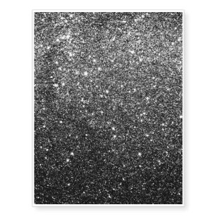 Elegant Faux Black Glitter Temporary Tattoos