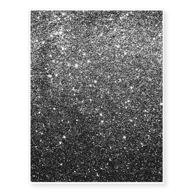 Elegant Faux Black Glitter Temporary Tattoos (Front)