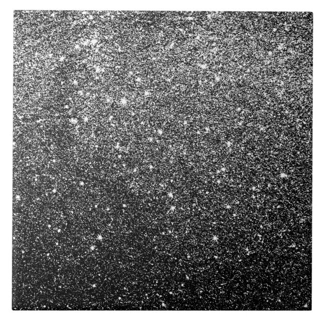Elegant Faux Black Glitter Tile (Front)