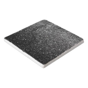 Elegant Faux Black Glitter Trivet