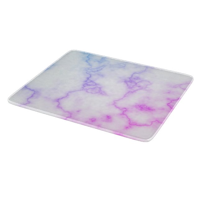 Elegant Faux Blue and Purple Marble Cutting Board (Corner)