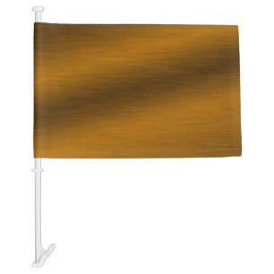 Elegant Faux Brushed Bronze Car Flag