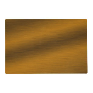 Elegant Faux Brushed Bronze Placemat