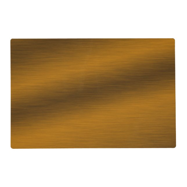 Elegant Faux Brushed Bronze Placemat (Front)