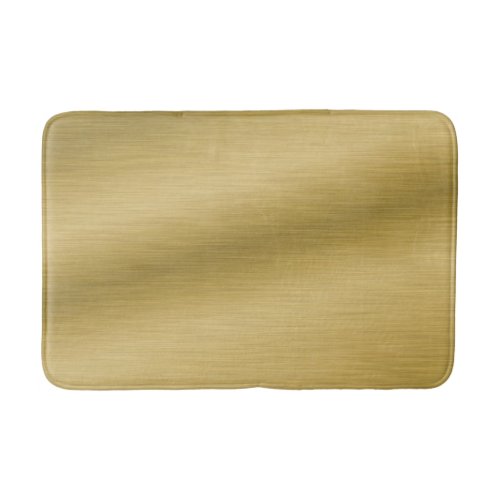 Elegant Faux Brushed Gold  Artwork Bath Mat