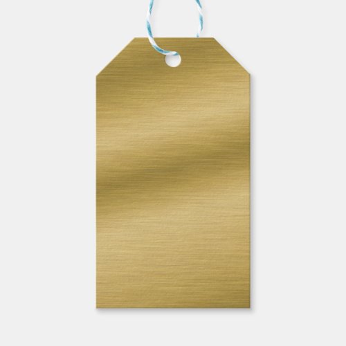 Elegant Faux Brushed Gold  Artwork Gift Tags