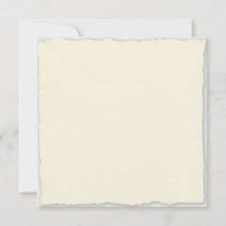 Elegant Faux-Deckled Edge Square Thank You Card