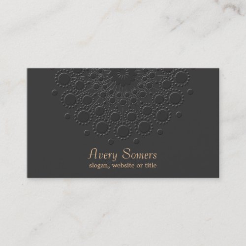 Elegant Faux Embossed Black Professional Business Cards
