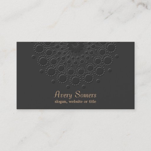 Customizable Elegant Faux Embossed Black Professional Business Cards