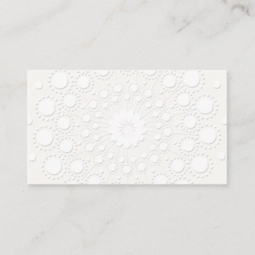 Elegant Faux Embossed White Background Business Card