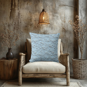 Elegant Faux Embroidered Floral – Luxurious Decor Throw Pillow