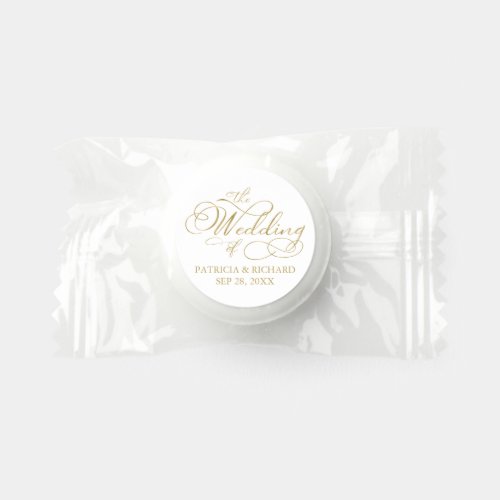 Elegant Faux Foil Gold Calligraphy Wedding Candy