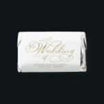 Elegant Faux Foil Gold Calligraphy Wedding Hershey's Miniatures<br><div class="desc">Elegant Faux Foil Gold Calligraphy Wedding Hershey's Miniatures</div>