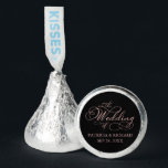 Elegant Faux Foil Rose Gold Calligraphy Wedding Hershey®'s Kisses®<br><div class="desc">Transform your wedding day into a celebration of sophistication and elegance with our stunning rose gold calligraphy and black modern wedding suite! You can personalize it with just a few clicks to express your unique love story. This inspiring collection includes everything you need to create a beautifully cohesive atmosphere, featuring...</div>