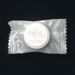 Elegant Faux Foil Rose Gold Calligraphy Wedding Life Saver® Mints<br><div class="desc">Transform your wedding day into a celebration of sophistication and elegance with our stunning rose gold calligraphy modern wedding suite! You can personalize it with just a few clicks to express your unique love story. This inspiring collection includes everything you need to create a beautifully cohesive atmosphere, featuring matching menu...</div>