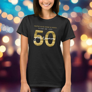 Elegant Faux Gold 50 Year Class Reunion T-Shirt
