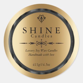 Elegant Faux Gold And Black Labels by DesignsbyDonnaSiggy at Zazzle