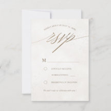 Elegant Faux Gold & Beige Wedding