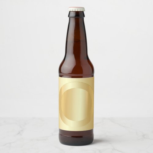 Elegant Faux Gold Blank Template Custom Glamour Beer Bottle Label