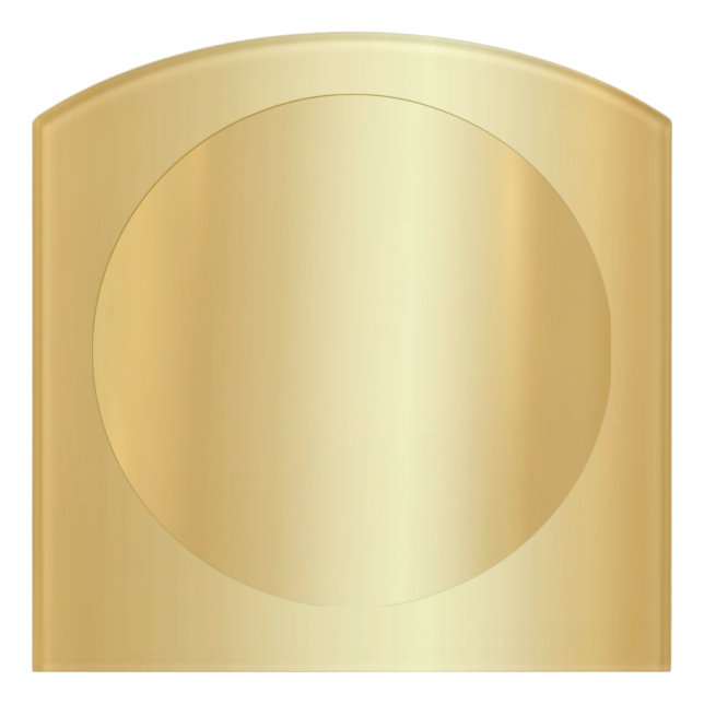 Elegant Faux Gold Blank Template Custom Modern Door Sign (Contour Front)