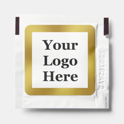Elegant Faux Gold Border for Your Logo Here Hand Sanitizer Packet