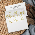 Elegant Faux Gold Botanical Leaf Pattern Lined Envelope<br><div class="desc">Beautifully lined with a faux-gold botanical leaf pattern along with your return address on the back flap,  make the perfect send-off to all of your special event mailings,  including weddings,  anniversaries,  birthdays,  bar mitzvahs,  and more.</div>