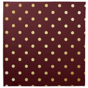 elegant faux gold brown polka dots cloth napkin