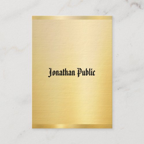 Elegant Faux Gold Classic American Text Vintage Business Card