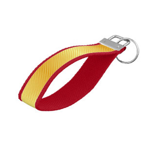 Elegant Faux Gold Classic Trendy Custom Template Wrist Keychain