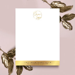 Elegant Faux Gold Company Logo Luxury Business Letterhead