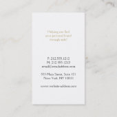 Elegant Faux Gold Confetti Dots Pattern Black II Business Card (Back)