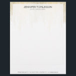 Elegant Faux Gold Confetti Dots Pattern Black II Letterhead<br><div class="desc">Coordinates with the Elegant Faux Gold Confetti Dots Pattern Business Card Template by 1201AM. An array of cascading faux gold-hued confetti dots create an eye-catching design pattern on this stylish letterhead design. Set on a white background for a beautiful contrasted motif. © 1201AM CREATIVE</div>