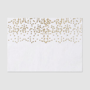 Elegant Faux Gold Confetti Pattern Tissue Paper
